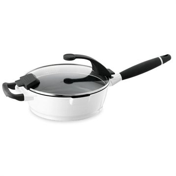 Poêles, poêlons et sauteuses : Sauteuse et couvercle Virgo Blanc 28 cm