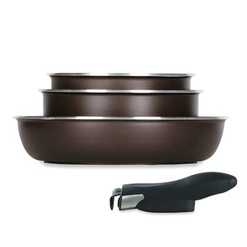 Casseroles : Lot 3 casseroles et 1 manche Space