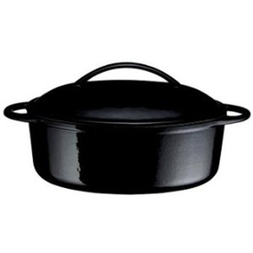 Faitouts, cocottes et marmites : Cocotte ovale fonte noire 34cm