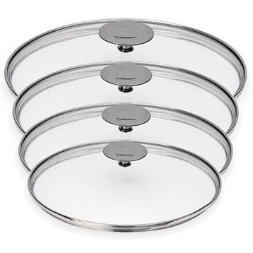 Couvercles : Lot de 4 couvercles verre Multiply et Classic 14 à 20 cm