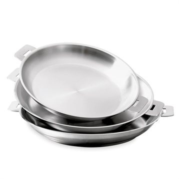 Poêles, poêlons et sauteuses : Lot de 3 poêles inox Classic 24 à 28 cm