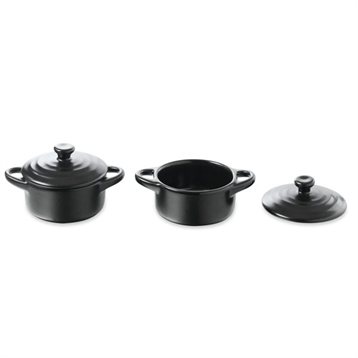 Faitouts, cocottes et marmites : 6 mini-cocottes noires