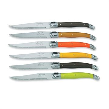 Couteaux de cuisine : Coffret 6 couteaux steak Laguiole Natura