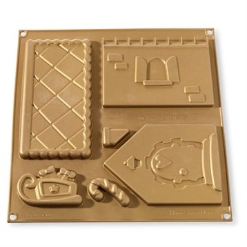 Moules en silicone : 2 Plaques Maison de Noël