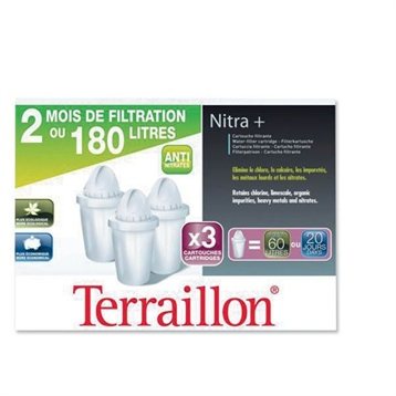 Carafes filtrantes : Pack 3 cartouches Nitra