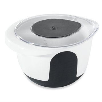Ustensiles de préparation : Bol à mixer avec couvercle 3 L blanc/noir