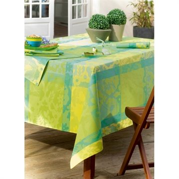 Linge de table : Nappe rectangulaire Jardin citronelle 2 m