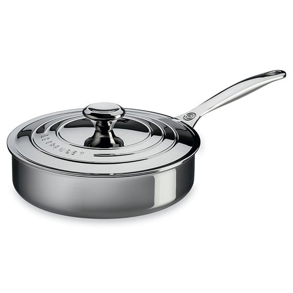 Sauteuse droite inox 24 cm avec couvercle Le Creuset Sauteuses