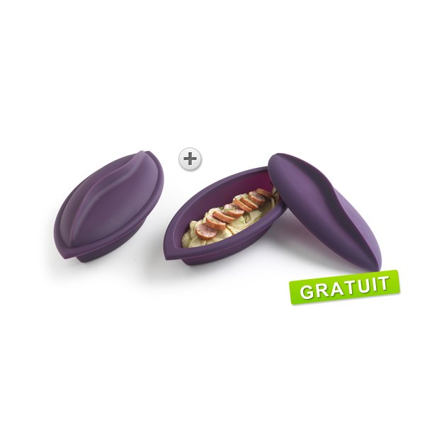 2 Papillotes silicone individuelles prune
