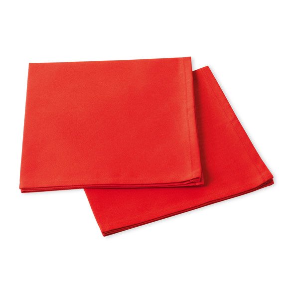 2 Serviettes coloris fraise