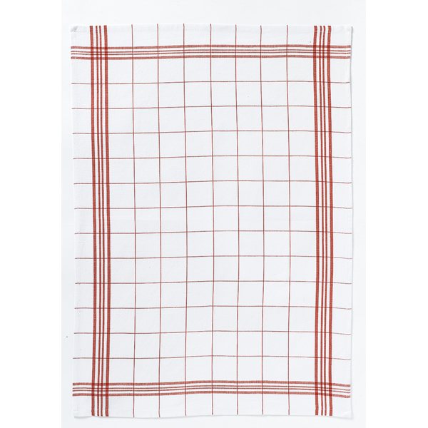 2 Torchons carreaux rouges 70 cm
