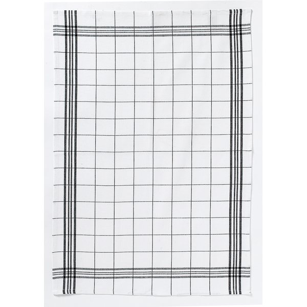 2 Torchons carreaux noirs 70 cm