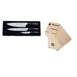 Lot couteaux Cordon bleu et le bloc offert