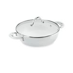 Faitout et couvercle White Ceramic Induction 24 cm Bialetti