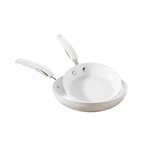 2 poêles 20 et 26 cm White Ceramic Induction Bialetti