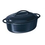 Cocotte ovale fonte noire 22cm