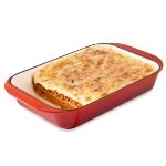 Plat rectangulaire 36 cm rouge