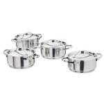 4 mini faitouts avec couvercle 12 cm Demeyere