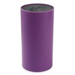 Bloc à couteau rond soft touch aubergine