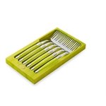 Coffret 6 fourchettes Laguiole Natura vert