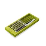 Coffret 6 couteaux Laguiole Natura taupe