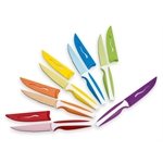 6 couteaux couleurs et étuis