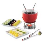 Service à fondue chocolat rouge MASTRAD