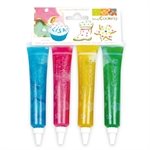 4 stylos gels alimentaires pailletés Scrapcooking