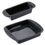 Lot moule à cake et moule à manqué carré silicone Mastrad