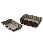 Lot de 4 tartelettes fond amovible rectangle