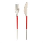 Couverts Twin one rouge Lekue