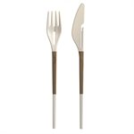 Couverts Twin one marron Lekue