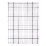 Torchon Check fond blanc aubergine 50x70 Winkler