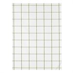Torchon Check fond blanc kiwi 50x70 Winkler