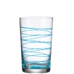 6 Verres Long Drink bleus Spirale Leonardo