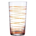 6 Verres XL orange Spirale Leonardo