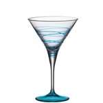 6 Coupes à cocktail bleues Spirale Leonardo