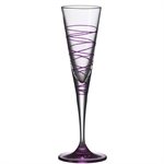 6 Flûtes Champagne violettes Spirale Leonardo