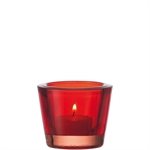 6 Bougeoirs Contessa rouge Leonardo