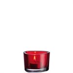6 Bougeoirs de table rouge Organic Leonardo