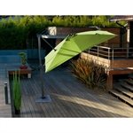 Parasol carré déporté Alu 3 m Anis