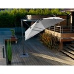 Parasol carré déporté Alu 3 m Gris