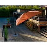 Parasol carré déporté Alu 3 m Terra Cotta