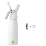 Siphon 500 ml blanc et 20 cartouches