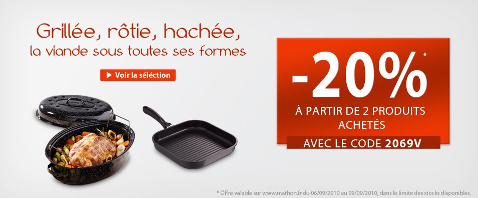 -20% à partir de 2 articles achetés