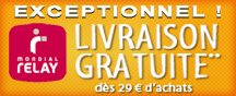 Livraison gratuite dès 29 euros