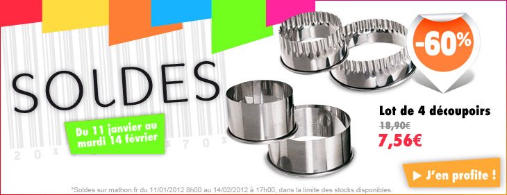 4 découpoirs en soldes
