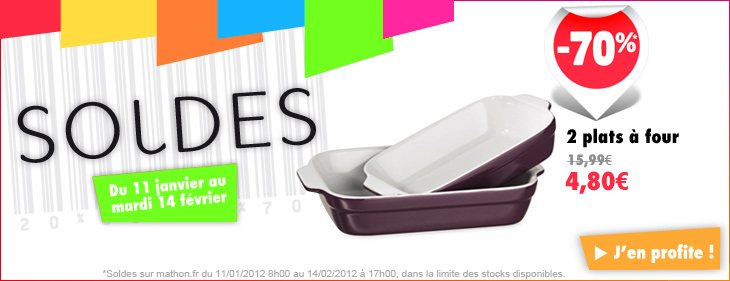 2 plats en soldes à -70%