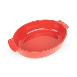 Plat ovale céramique rouge 31 cm Peugeot