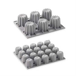 Set de 2 Elastomoules canelés et mini-canelés De Buyer